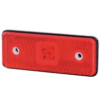 Luz de sinalização LED, 0.4/0W, retangular, 12/24V, vermelho, 112x45x11mm, 3 LEDs,