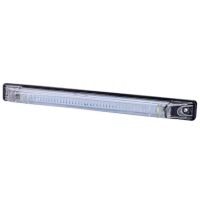 Luz de sinalização LED, 0.5/1W, retangular, 12/24V, branco, 255x24x27mm, 2 LEDs,