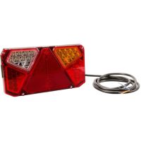 Farol traseiro dir. LED multifunções, retangular, 12-24V, 242x134x36.5mm,