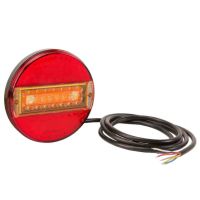 Farol traseiro LED multifunções, redondo, 12-24V, Ø 140mm,