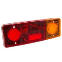Farol traseiro dir. LED multifunções, retangular, 12-24V, 287.5x100.5x65mm, 5 pinos,
