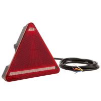 Farol traseiro esq. LED multifunções, retangular, 12-24V, 163x144x38.8mm,
