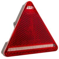 Farol traseiro dir. LED multifunções, triangular, 12-24V, 163x144x38.8mm, 5 pinos,
