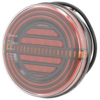 Farol traseiro LED multifunções, redondo, 12V, Ø 142mm,