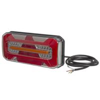 Farol traseiro dir. LED multifunções, retangular, 12-24V, 306x133x60.6mm,