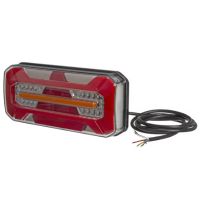 Farol traseiro esq. LED multifunções, retangular, 12-24V, 306x133x60.6mm,