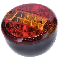 Farol traseiro multifunções LED, redondo, 12-24V, Ø 140mm, "hambúrguer",