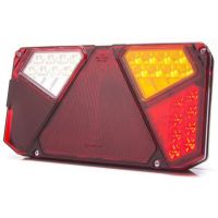 Farol traseiro dir. LED multifunções, retangular, 12-24V, 242x134x36.5mm,