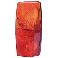 Farol traseiro 5/21W, retangular, 12/24V, vermelho/laranja, 162x56mm,