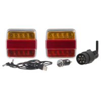 Conjunto de luzes sem fios LED, quadrado, 12V, Li-ion, magnético, 106x98x7 pino,