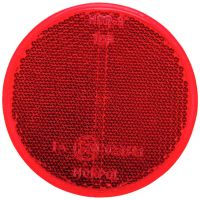 Refletor, vermelho, redondo