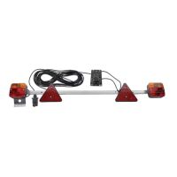 Barras de iluminação 12 V 1-1,6 m, cabo de 12 m, ficha de 7 pinos com tomada de 7 pinos