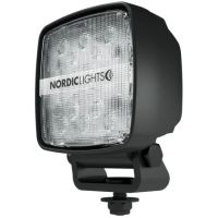 Luz de trabalho LED, 42W, 3200lm, quadrado, 12/24V, branco, de aparafusar, 110x110x137mm, Deutsch 2 pinos, feixe largo, 10 LEDs, KL 1401 by Nordic Lights