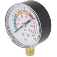 Manómetro para enchimento de pneus 1/8", 0-10 bar