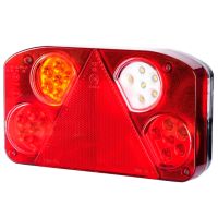 LED Farolim, Funções: 6, Travão / Traseiro / Pisca / Nevoeiro / Presença / Chapa de matricula, Esq., 12-24V