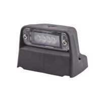 Luz de chapa de matrícula LED, retangular, 12V, branco, de aparafusar, 93x63x66,2mm, terminal de lâmina, 4 LEDs, Hella
