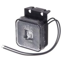 Luz de sinalização LED, quadrado, 12-24V, 65x65x28mm,