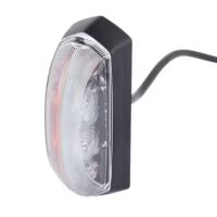 Luz de sinalização LED, 4W, retangular, 12V, vermelho/branco, de aparafusar, 92x37x42mm, 4 LEDs, Hella