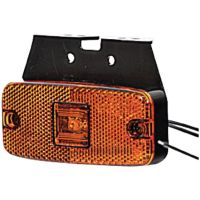 Luz de sinalização LED, retangular, 12-24V, 111x50.5x23mm,
