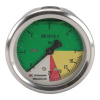 Manómetro, 63 1/4" fixação traseira
