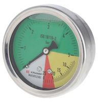 Manómetro Ø63mm 0-5-20-25 1/4" BSP ligação posterior