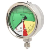 Manómetro Ø63mm 0-5-20-25 1/4" BSP ligação inferior
