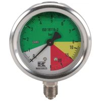 Manómetro 63mm 20-25 bar ligação inferior