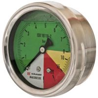 Manómetro Ø63mm 0-8-15-25 1/4" BSP ligação posterior