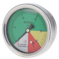 Manómetro Ø63mm 0-20-40-60 1/4" BSP ligação posterior