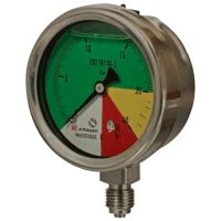 Manómetro Ø63mm 0-20-40-60 1/4" BSP ligação inferior