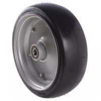RODA 300X100MM BORRACHA LISA 60 SHORE ARO DE METÁLICO CUBO 20X90