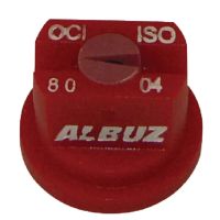 Bico de jato plano descentrado OC 80° 04 plástico vermelho Albuz