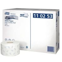 Rolo de papel higiénico, branco, 9.7cm x 170m, 2 folhas, diâmetro exterior 188mm, almofadado com relevo, 12 rolos, Tork