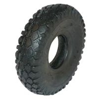 Pneu e câmara de ar 4.00-4, 6 Ply, válvula curva, HF-201,
