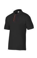 Pólo de Manga Curta Bicolor Preto/Vermelho Tamanho XXL