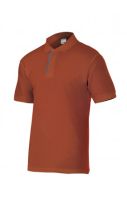 Pólo de Manga Curta Bicolor Vermelho/Cinzento Tamanho L
