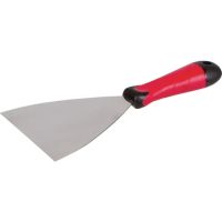 Espátula de 120 mm com cabo ergonómico de dois componentes e lâmina em aço inoxidável.