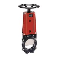 Válvula de guilhotina de DN300mm com volante de acionamento