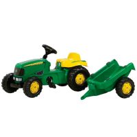 Trator de pedal com reboque, John Deere, a partir de 2,5 anos, rollyKid da Rolly Toys