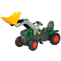 Trator com pedal com carregador frontal, Fendt 211, com rodas pneumáticas, a partir dos 3 anos, RollyFarmtrac by Rolly Toys