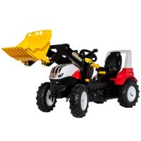 Trator a pedais Steyr 6300 Terrus CVT com carregador frontal e pneus