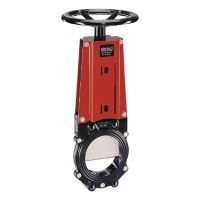 Válvula de guilhotina de DN150mm com volante de acionamento