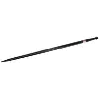 Dente de carregador, reto Ø36x1100mm, porca M22x1.5mm, secção dupla-T, extremidade apontada, preto