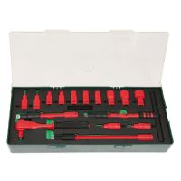 Jogo 16pcs 3/8"c/roquete isolado 1000V Jonnesway S03V3116SC