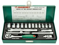 Jogo roquete 1/4" c/18 peças Jonnesway S04H2118S