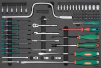 Tabuleiro Eva 74pcs 1/4" Jonnesway S04H2184SV