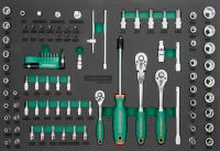 Tabuleiro Eva 1/4"& 3/8" c/94 peças Jonnesway S04H3194SV