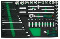 Tabuleiro EVA c/Chaves Caixa 1/4"e1/2" Jonnesway S04H42165SV