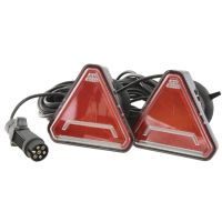 LED Conjunto de iluminação, Funções: 6, Travão / Traseiro / Pisca / Nevoeiro / Chapa de matricula / Reflector, Comprimento do Cabo:7.5M, 12V