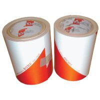 Fita reflectora vermelha e branca, 140mm x 10M